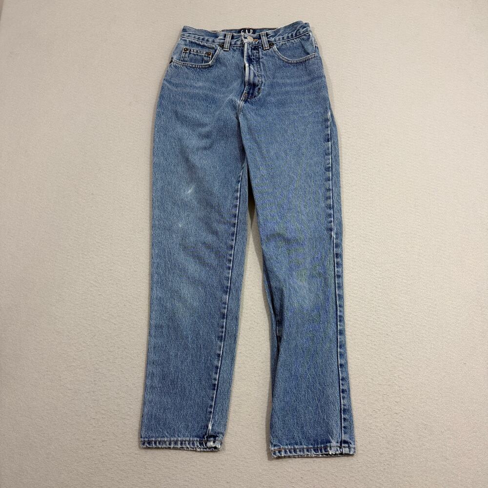 Vintage GAP Blue Jeans Women 4 (Fits 26x28) High Waisted Straight Leg 90s Mom